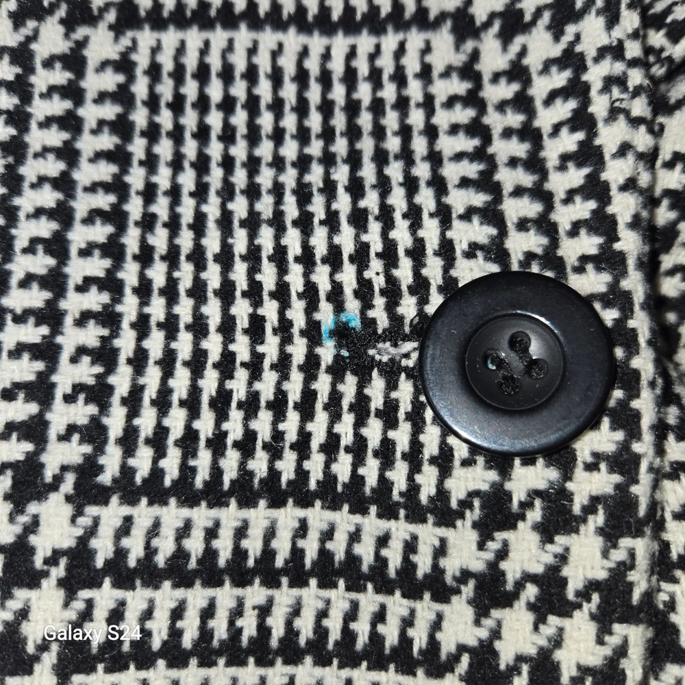 Maurices Black White Houndstooth Plaid Blazer Coatigan Jacket Plus Size‎ 3X - Picture 7 of 8